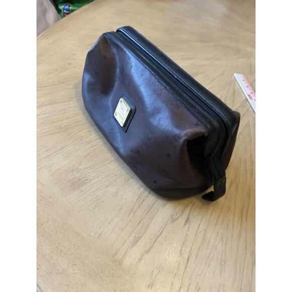 Vintage HCL Mens Toiletry Handcrafted Leather Monogram Travel Bag Shave Kit RARE - Picture 12 of 16